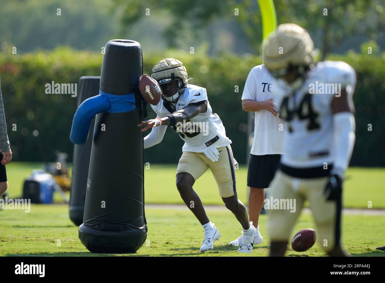 New Orleans Saints linebacker Stephone Anthony (50) runs through drills  during NFL football practice in Metairie, La., Tuesday, June 13, 2017. (AP  Photo/Gerald Herbert Stock Photo - Alamy