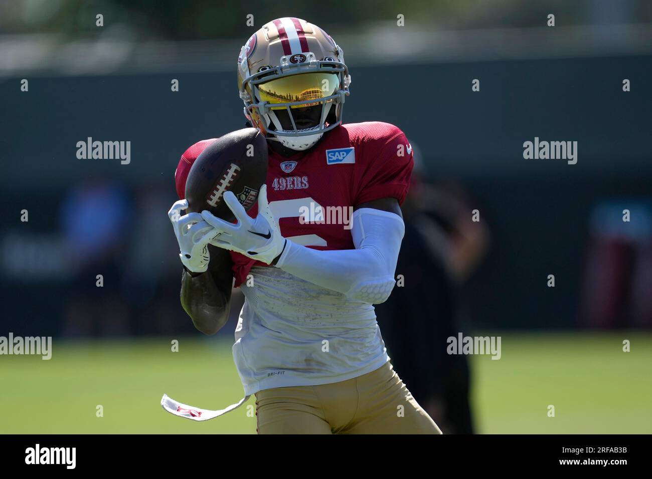 SANTA CLARA, CA - DECEMBER 24: San Francisco 49ers wide receiver Danny Gray  (6) warming up before