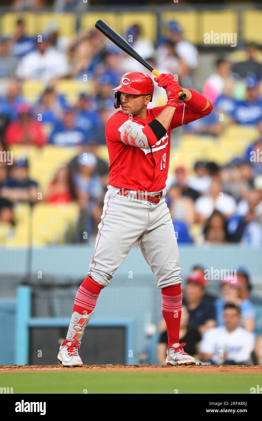 Joey Votto of the Cincinnati Reds bats during the game between the