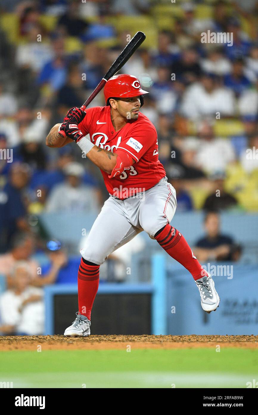 LOS ANGELES, CA - JULY 29: Cincinnati Reds designated hitter Christian  Encarnacion-Strand (33) at bat during the MLB game between the Cincinnati  Reds and the Los Angeles Dodgers on July 29, 2023
