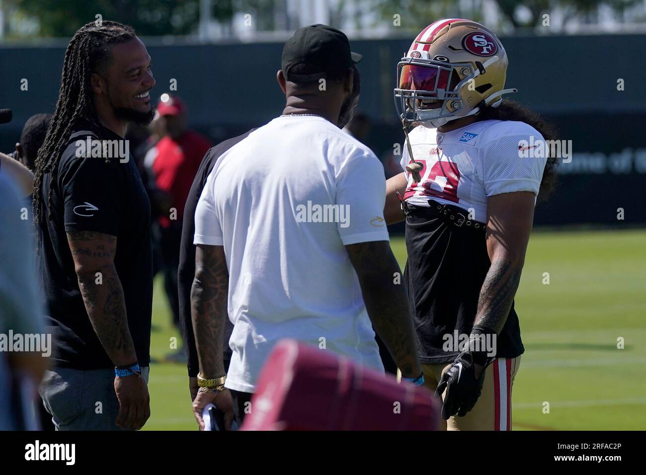 November 21, 2021 - Jacksonville, FL, U.S: San Francisco 49ers safety  Talanoa Hufanga (29) before 1st half NFL football game between the San  Francisco 49ers and the Jacksonville Jaguars at TIAA Bank