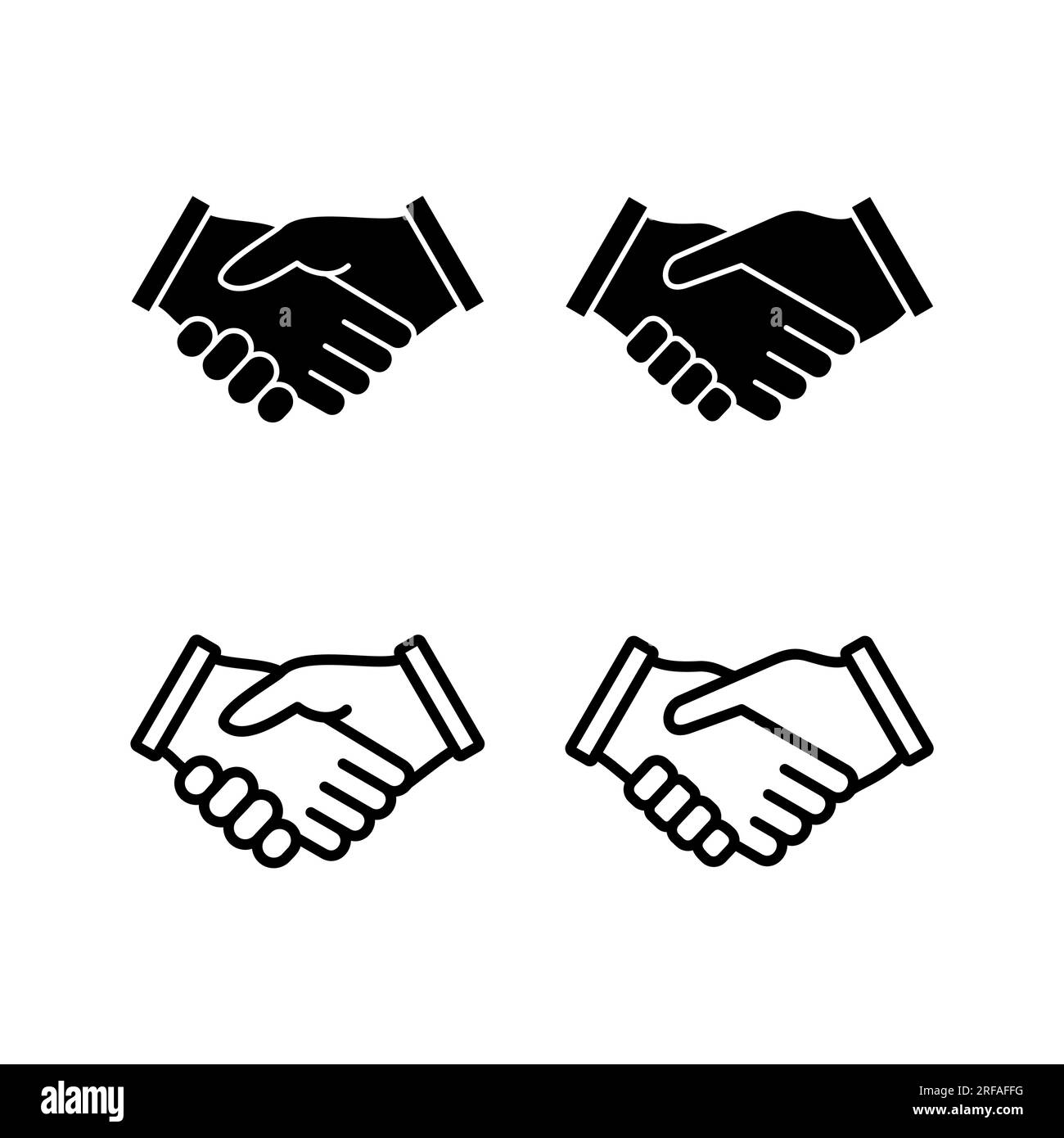 Hand shake icon vector. business handshake. contract agreement ...