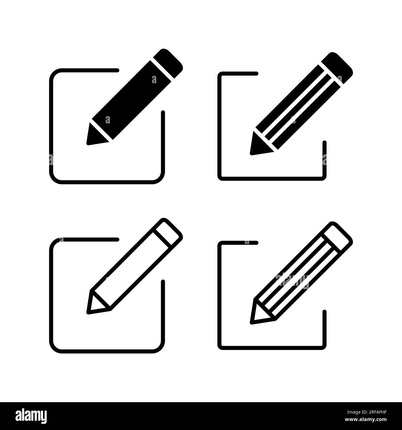 Edit icon vector. edit document sign and symbol. pencil Stock Vector ...