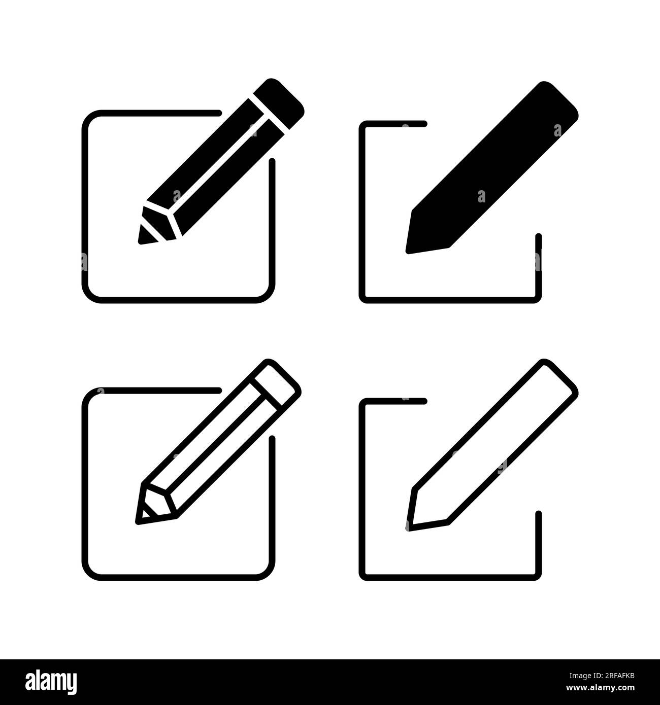 Edit icon vector. edit document sign and symbol. pencil Stock Vector ...