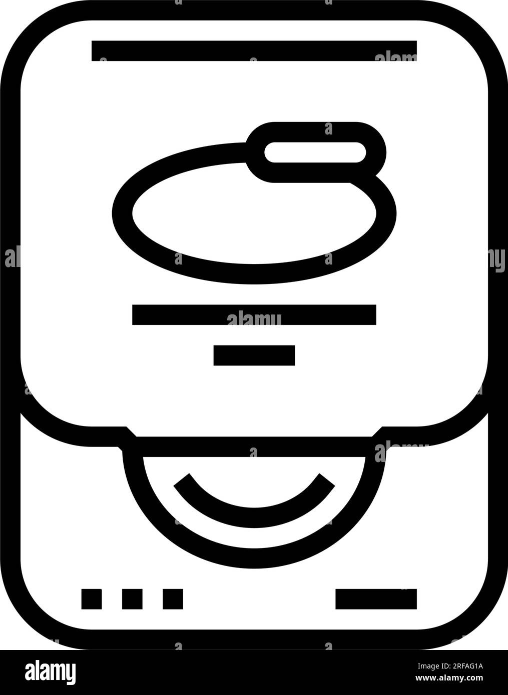 dental floss hygiene line icon vector illustration Stock Vector Image ...