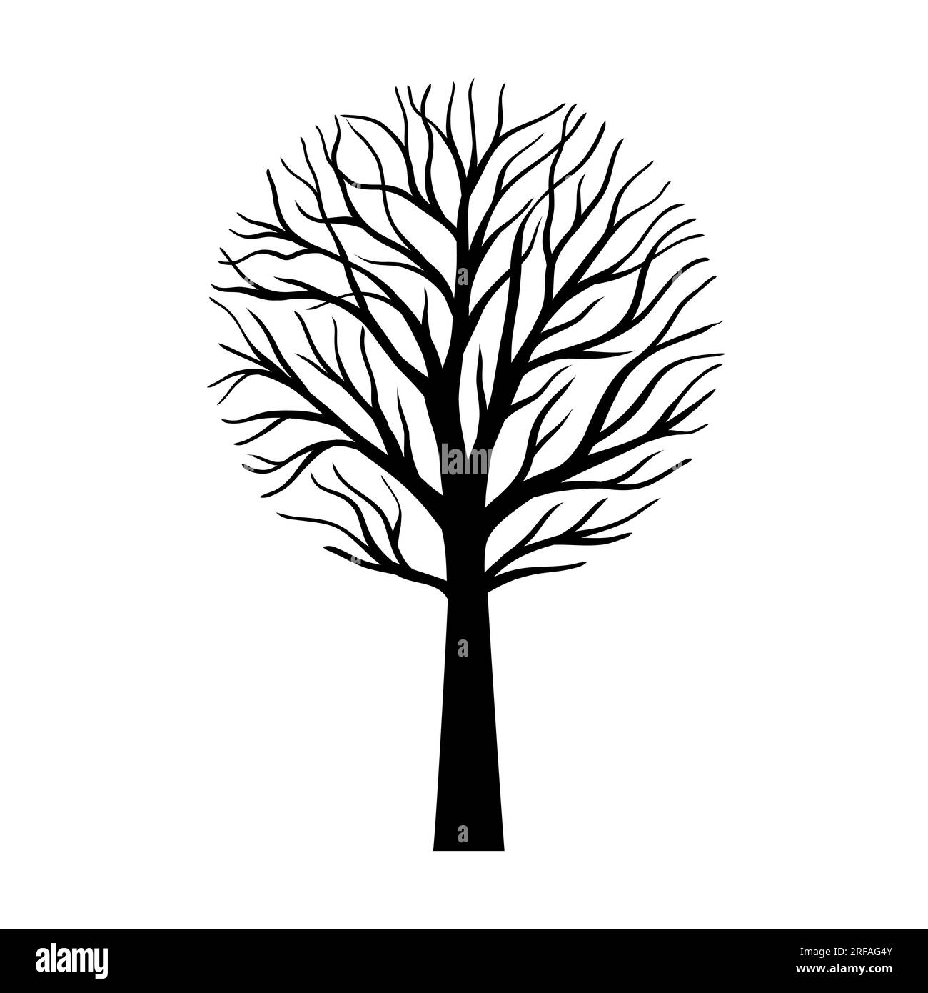 Black tree isolated on white Stock Vector Image & Art - Alamy
