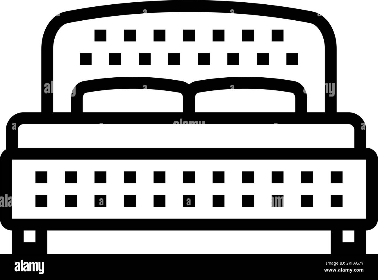 bed leather line icon vector illustration Stock Vector Image & Art - Alamy