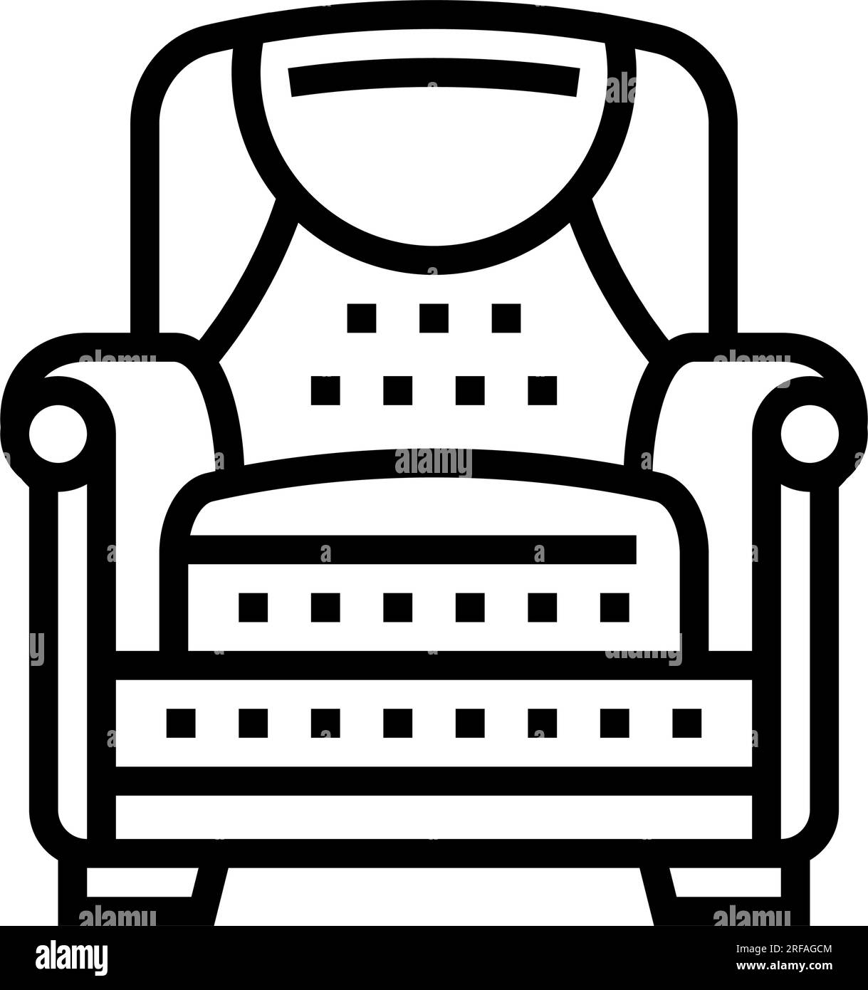 armchair leather line icon vector illustration Stock Vector Image & Art ...