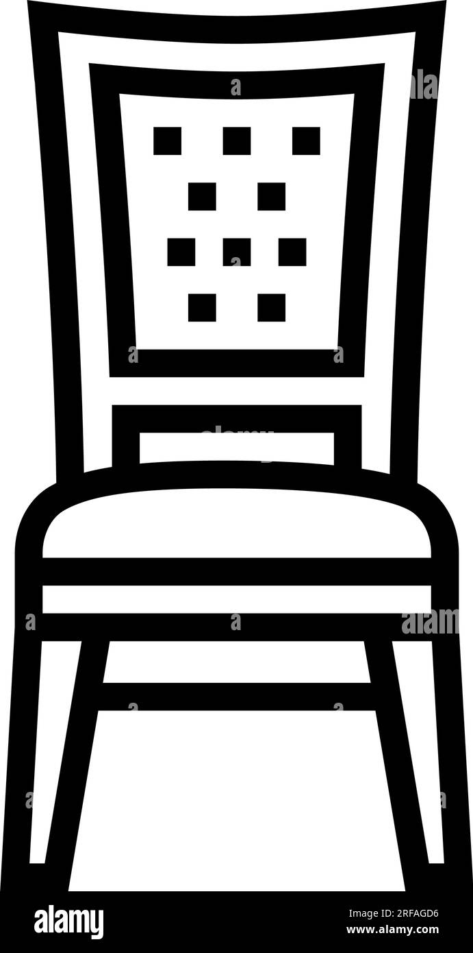chair leather line icon vector illustration Stock Vector Image & Art ...