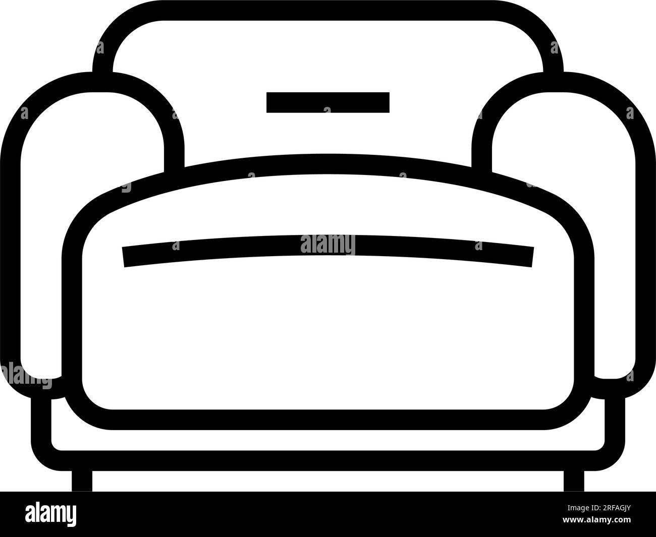armchair soft cozy line icon vector illustration Stock Vector Image ...