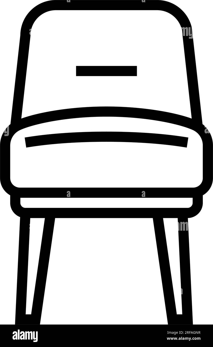 chair soft cozy line icon vector illustration Stock Vector Image & Art ...