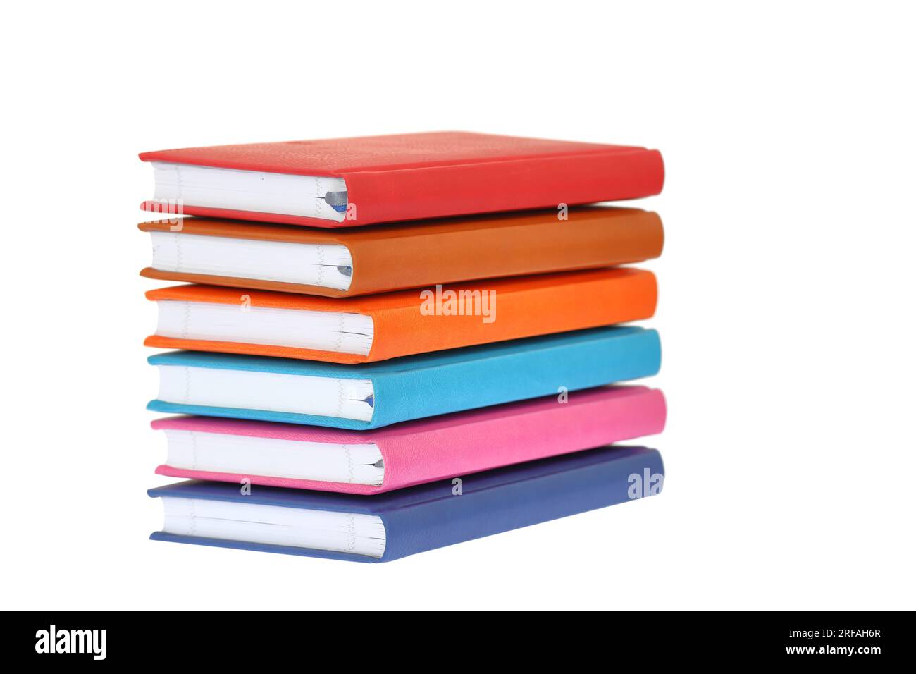 stack of books isolated on white background. Stock Photo