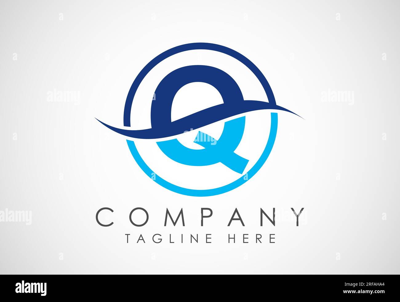 Initial alphabet with swoosh or ocean wave logo design. Graphic ...