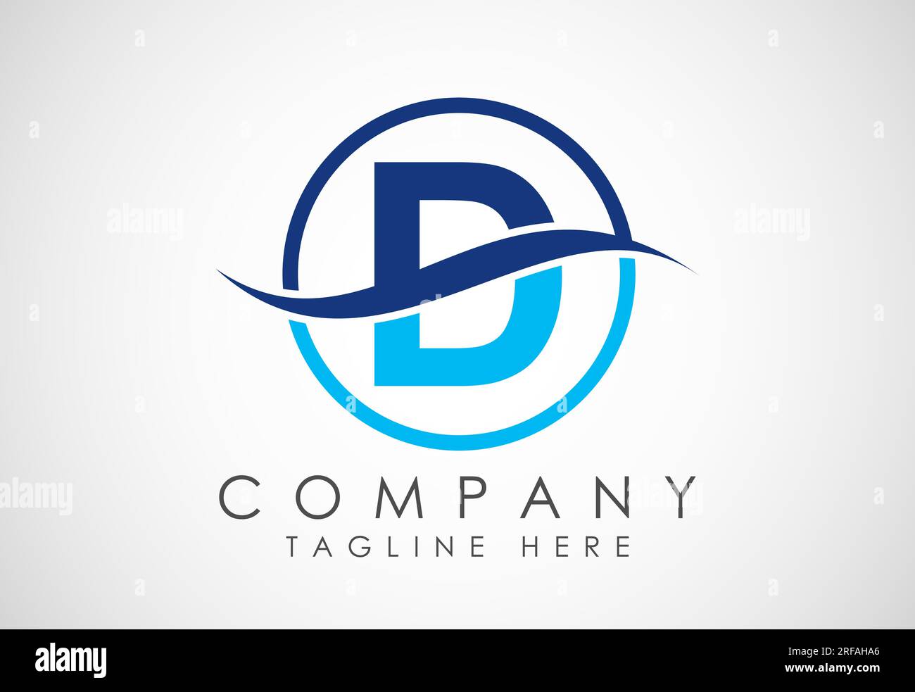Initial alphabet with swoosh or ocean wave logo design. Graphic ...