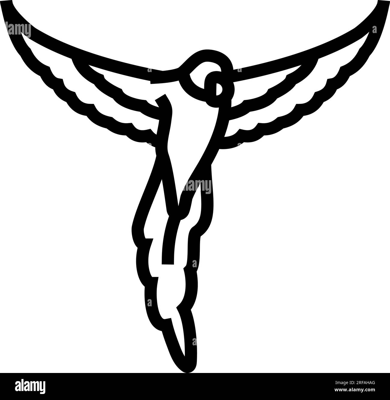 flying parrot bird line icon vector illustration Stock Vector Image