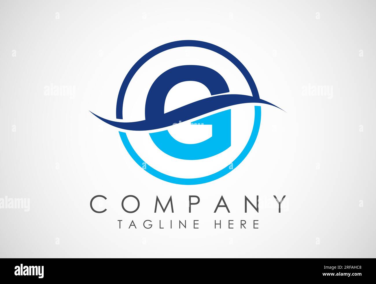 Initial alphabet with swoosh or ocean wave logo design. Graphic ...