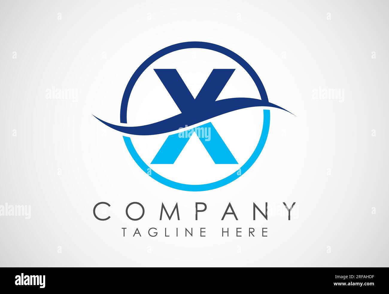 Initial alphabet with swoosh or ocean wave logo design. Graphic ...