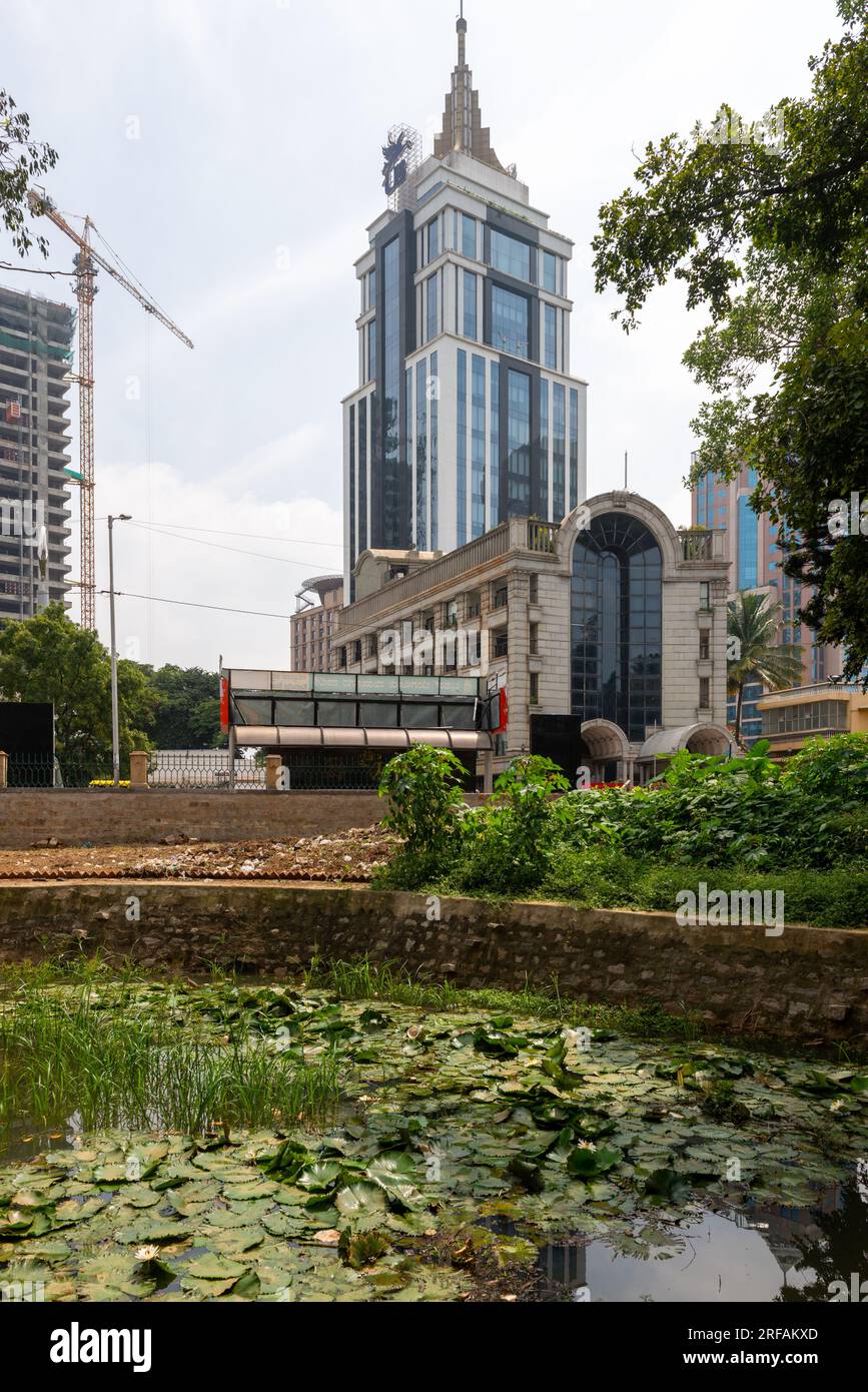 Highrises in the Indian IT capital city of Bangalore or Bengaluru Stock Photo