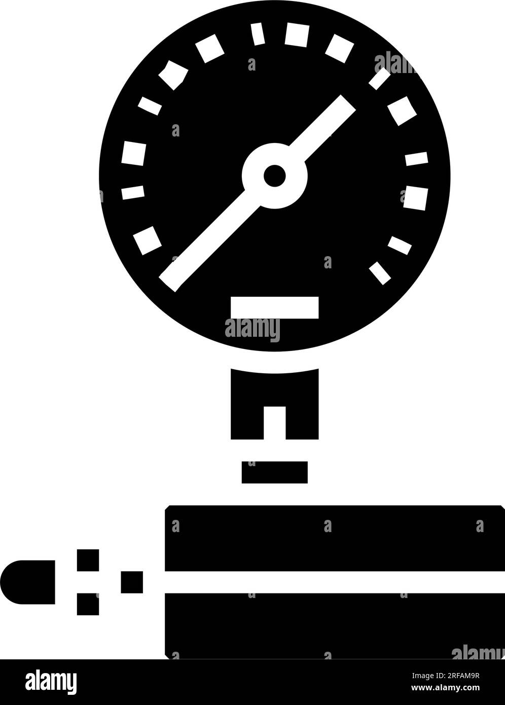 pressure gauge gas service glyph icon vector illustration Stock Vector ...