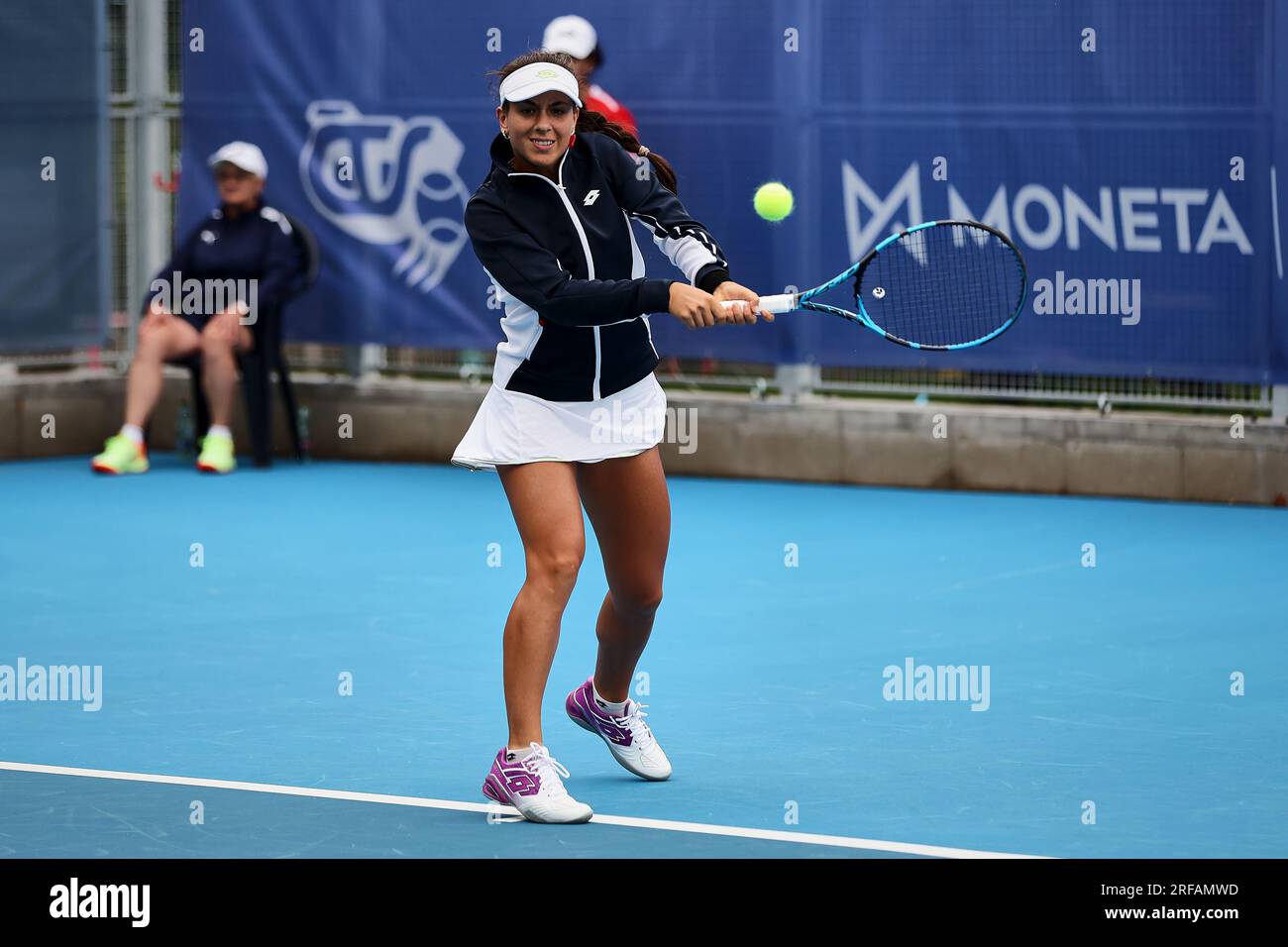 Prague, Praha, Czech Republic. 1st Aug, 2023. LUCREZIA STEFANINI (ITA) in action during the LIVESPORT PRAGUE OPEN - Womens Tennis - WTA250 (Credit Image: © Mathias Schulz/ZUMA Press Wire) EDITORIAL USAGE ONLY! Not for Commercial USAGE! Stock Photo