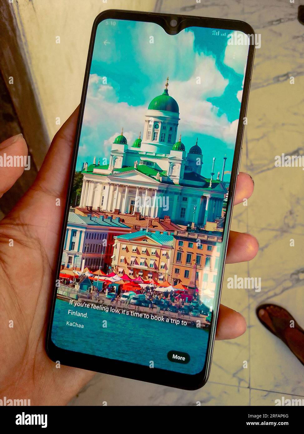 2 October 2023 Dhaka, Bangladesh. A beautiful mobile from Oppo company Stock Photo