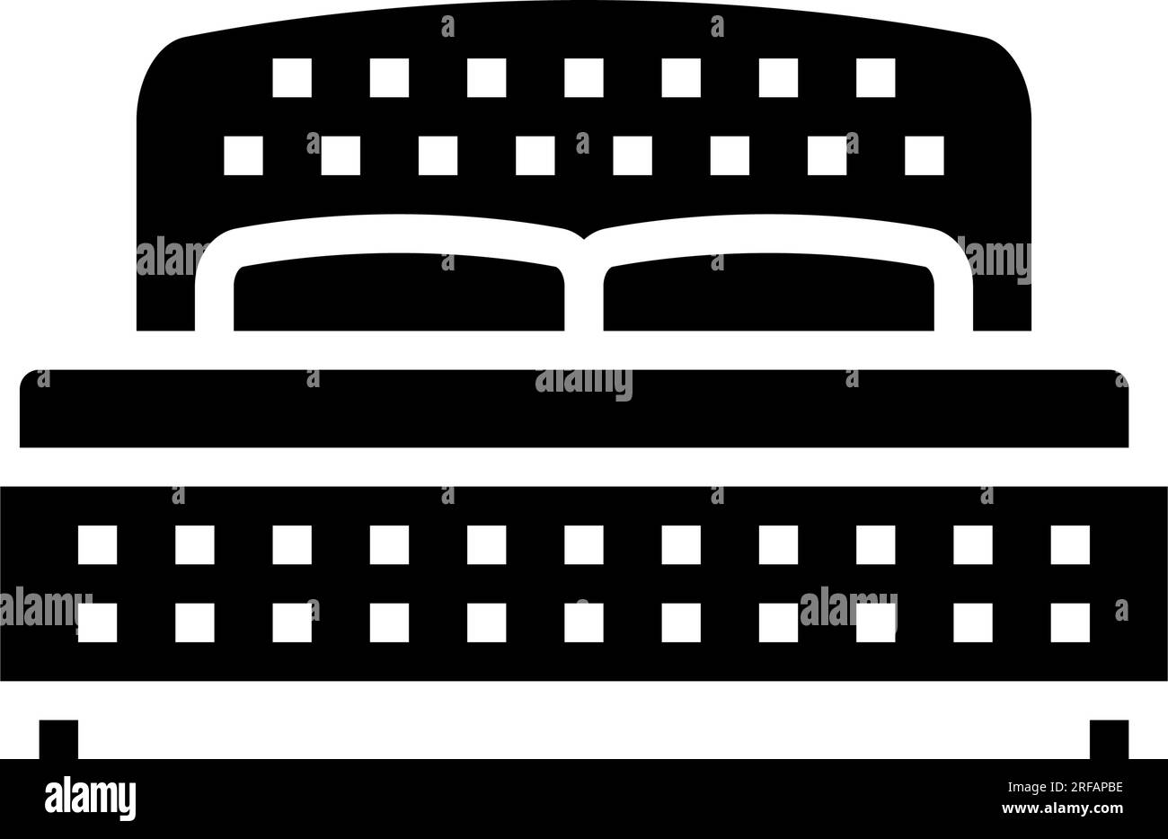 bed leather glyph icon vector illustration Stock Vector Image & Art - Alamy