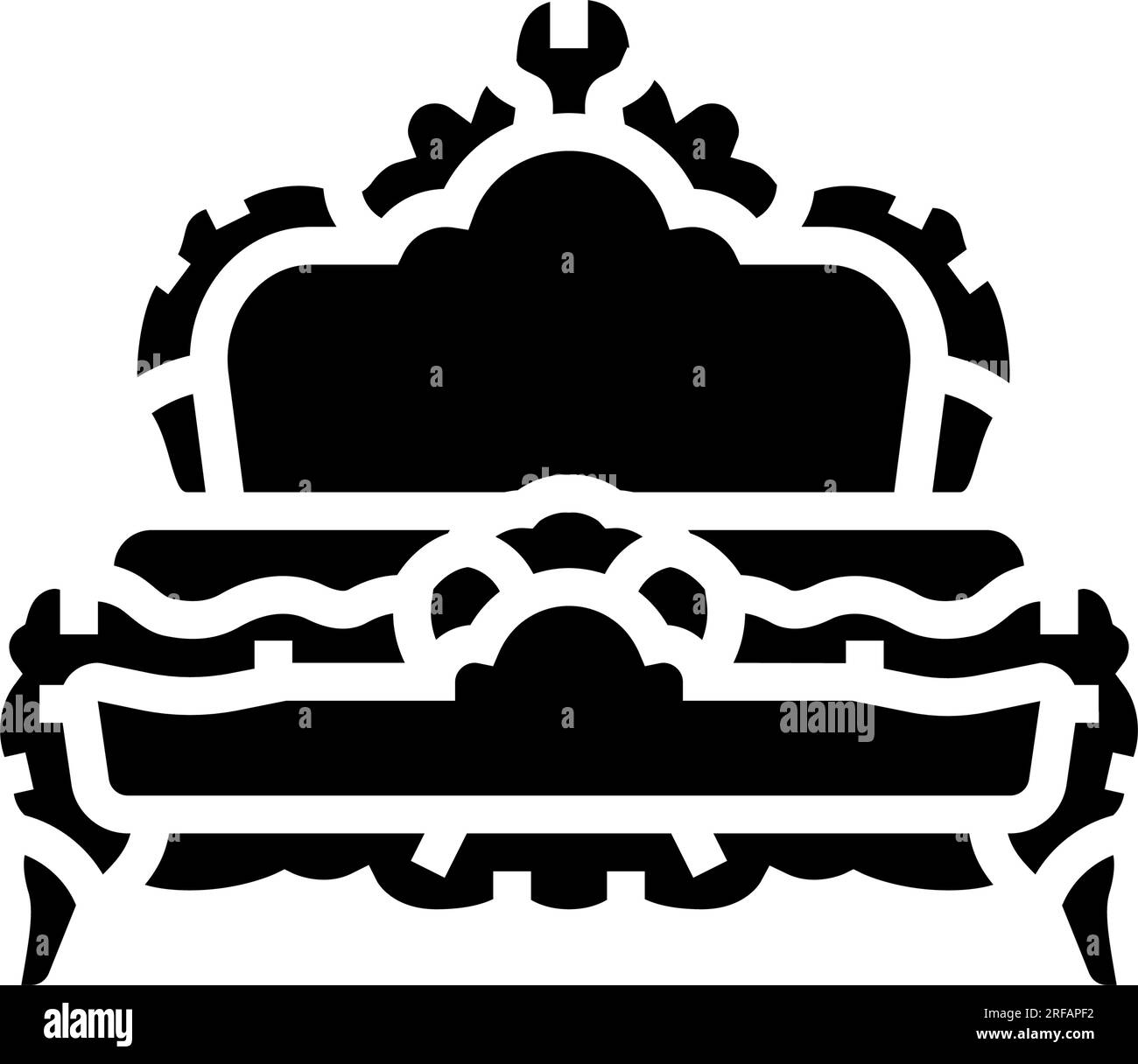 bed luxury royal glyph icon vector illustration Stock Vector Image ...