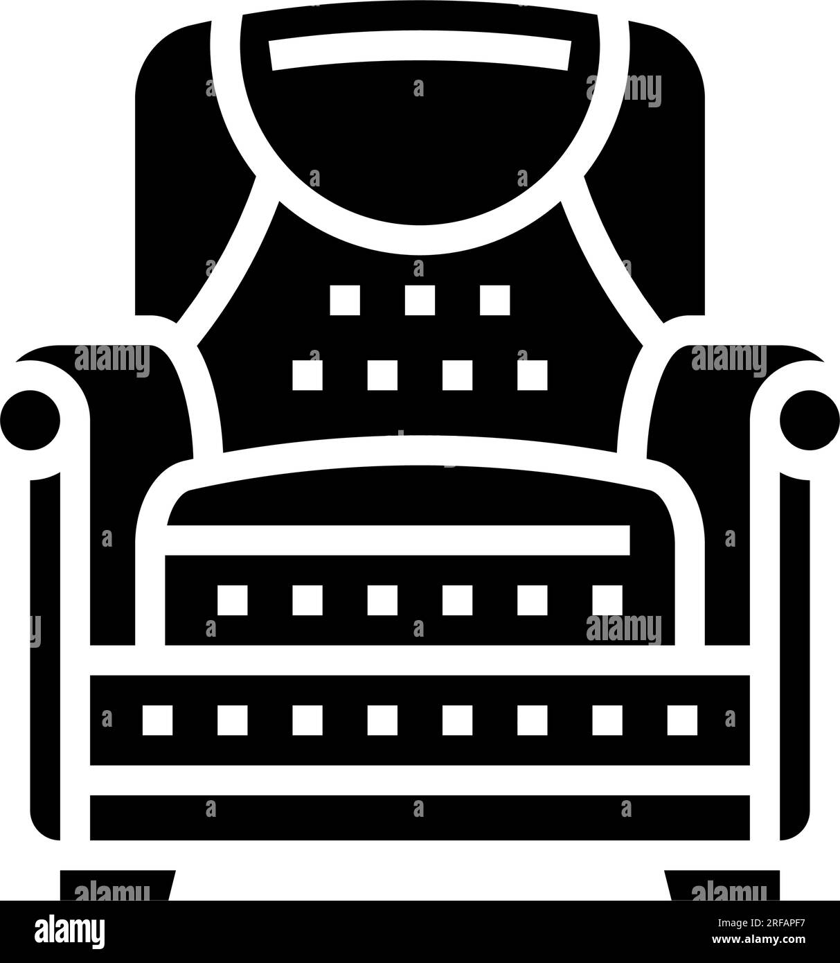 Vintage black leather armchair Stock Vector Images - Alamy