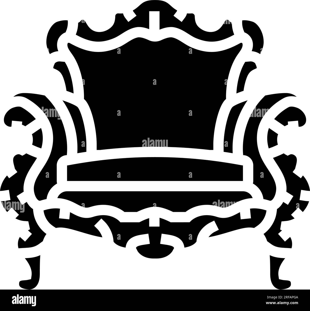 armchair luxury royal glyph icon vector illustration Stock Vector Image ...
