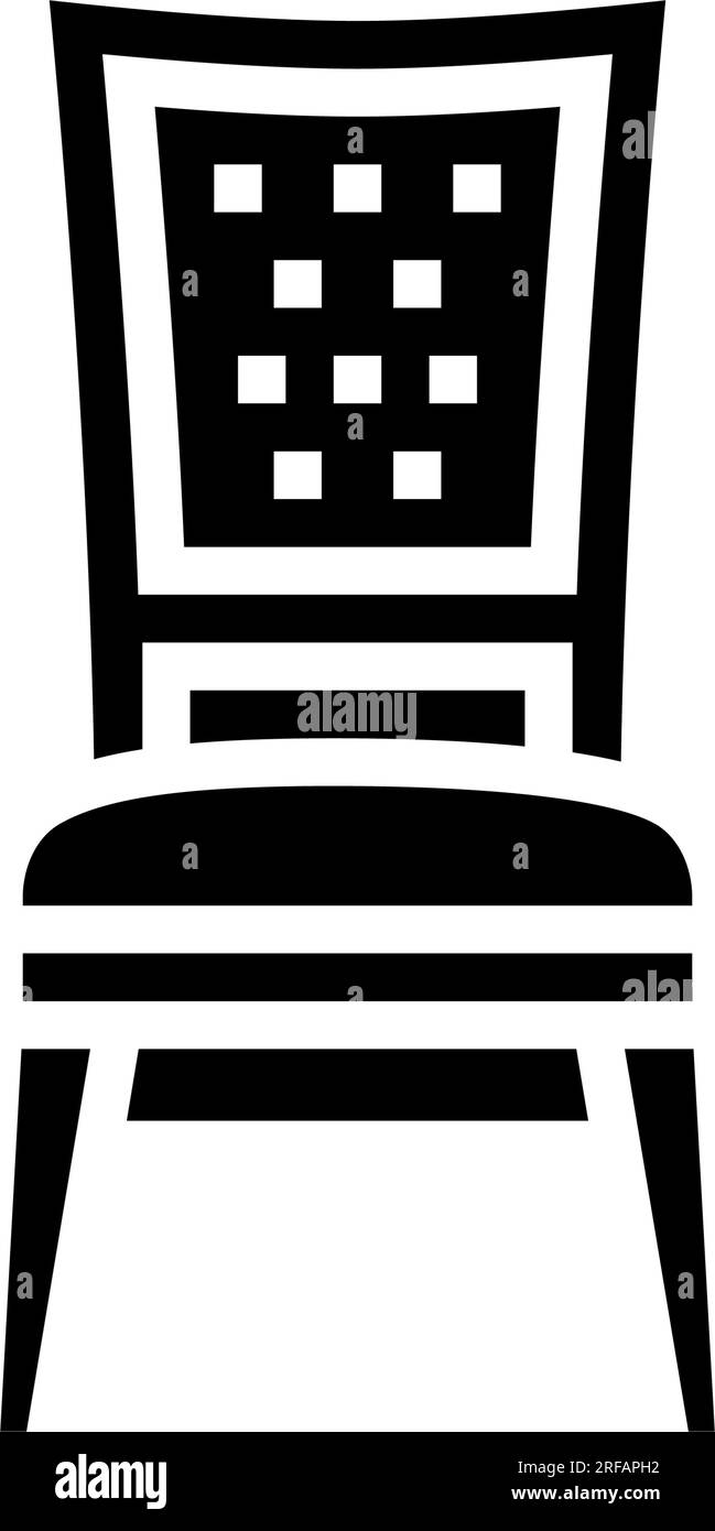 chair leather glyph icon vector illustration Stock Vector Image & Art ...