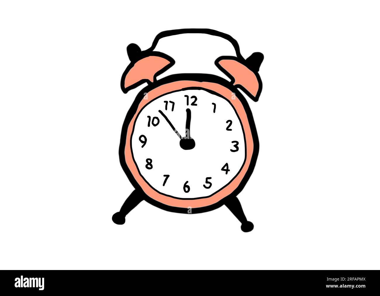 hand drawn doodle retro alarm clock for design purpose Stock Photo Alamy