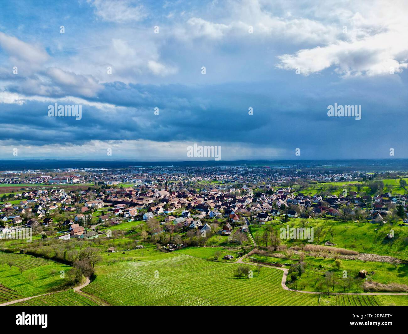 Aerial view verdant vineyards hi-res stock photography and images - Alamy