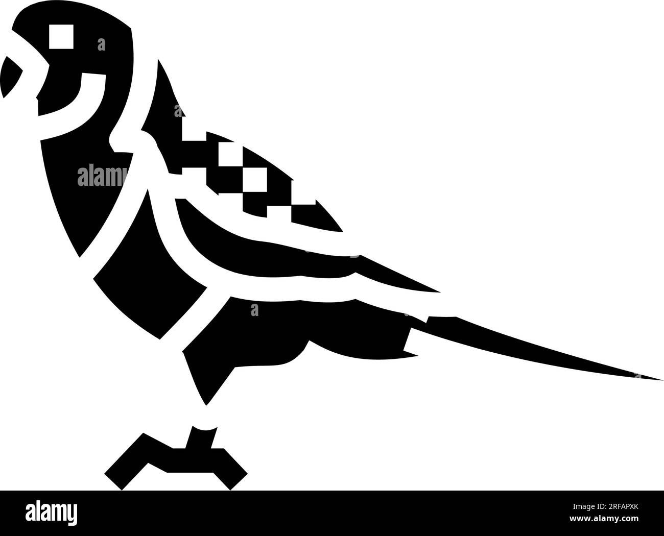 eastern rosella parrot bird glyph icon vector illustration Stock Vector