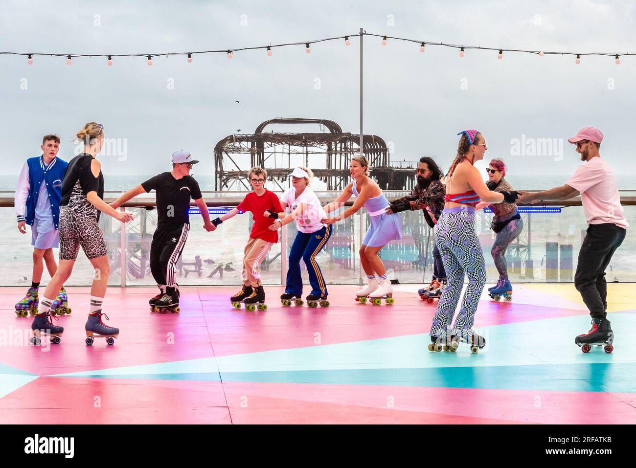 Seafront roller skating hires stock photography and images Alamy