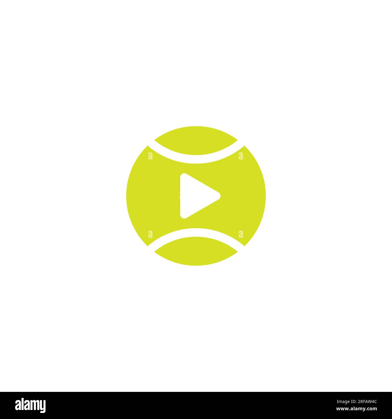 Tennis Ball Video Logo Design. Tennis Club logo Stock Vector