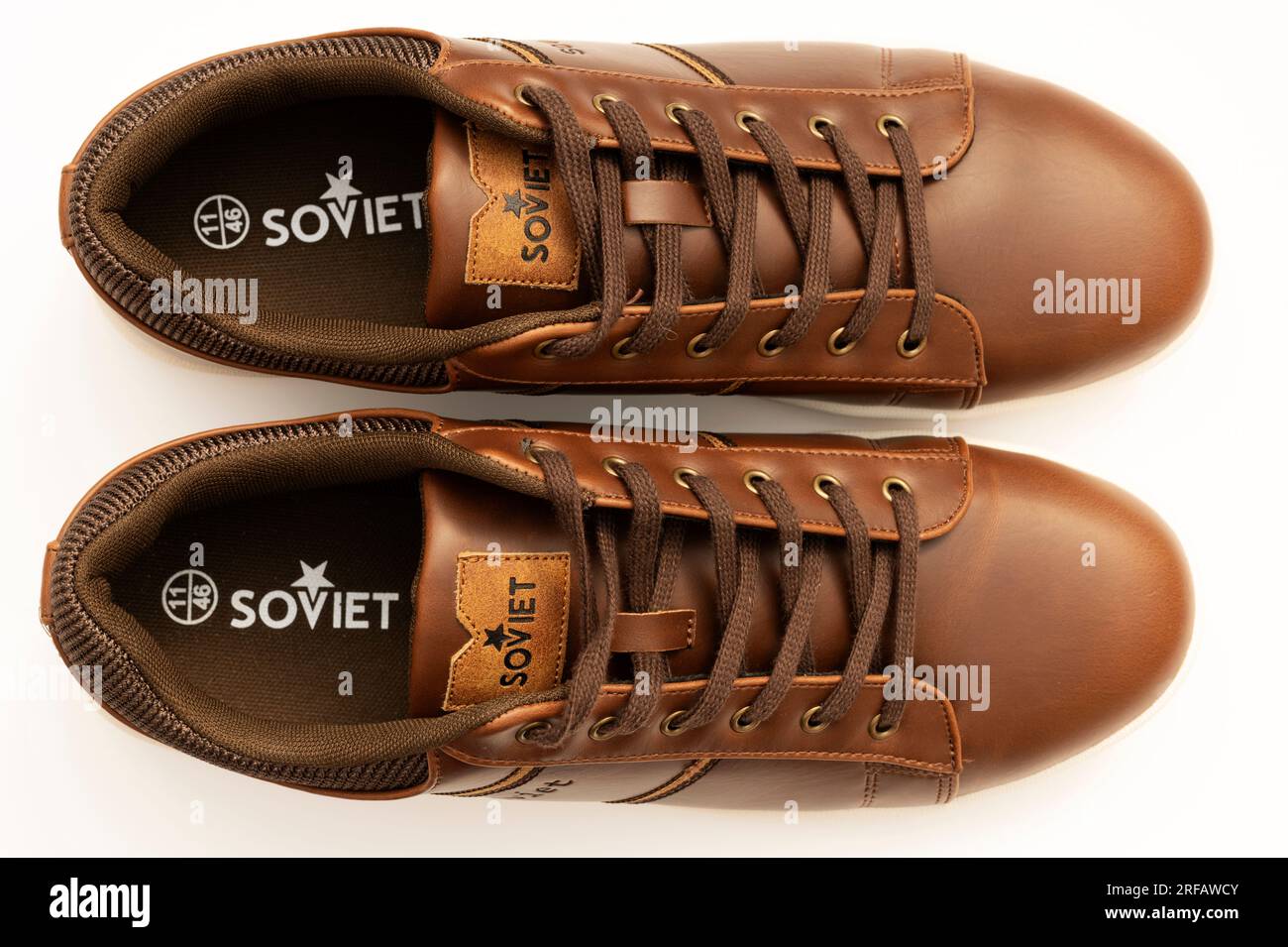 Mens Soviet shoes Stock Photo
