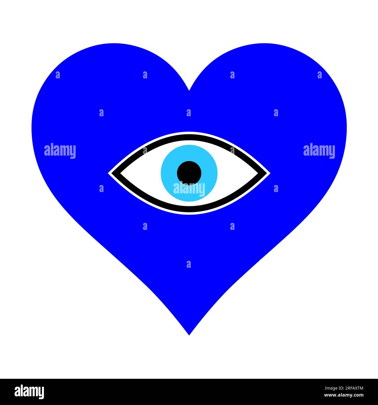 heart with blue evil eyes vector - evil eye card Stock Vector Image & Art -  Alamy