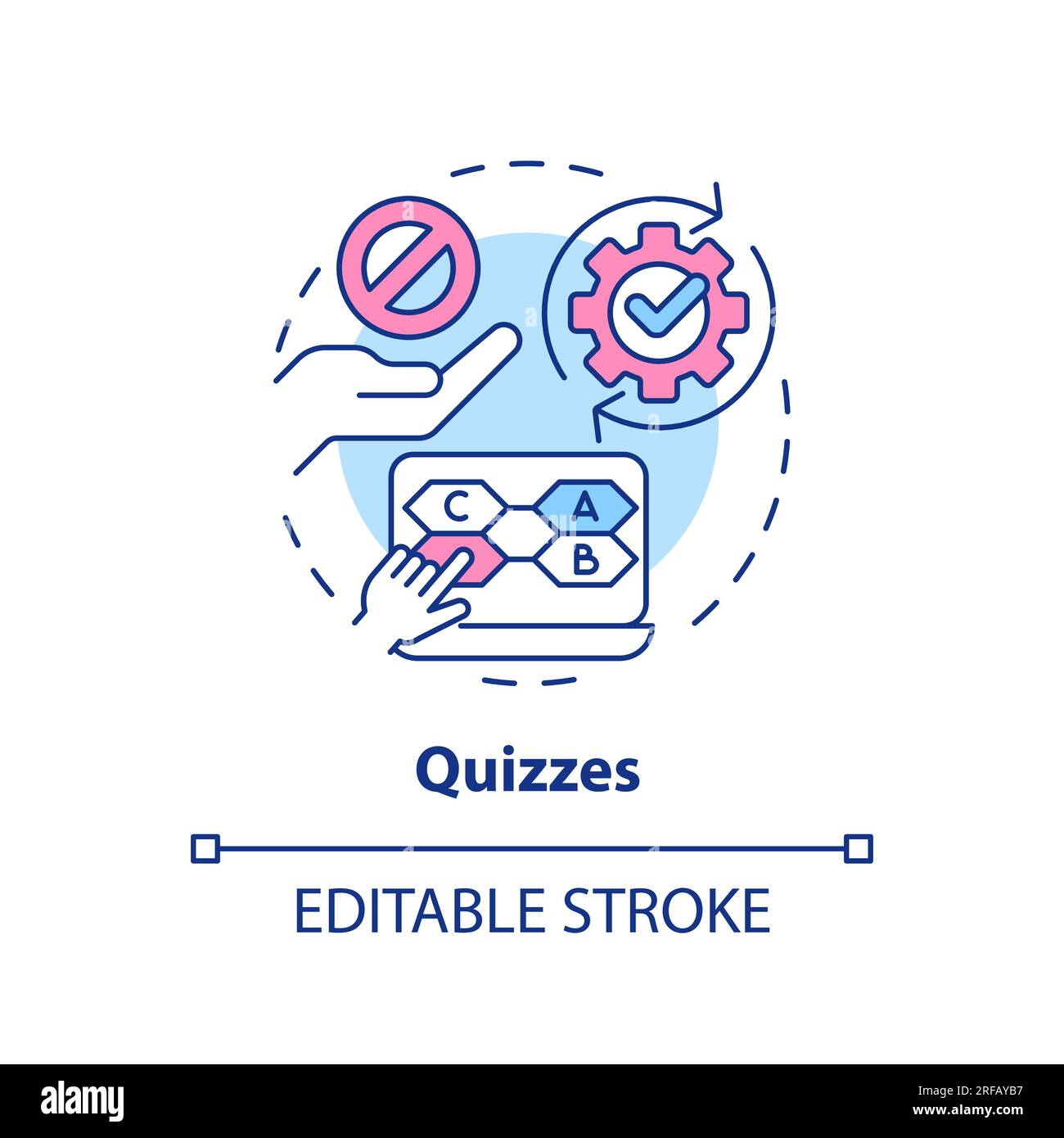 Quizzes multi color concept icon Stock Vector Image & Art - Alamy