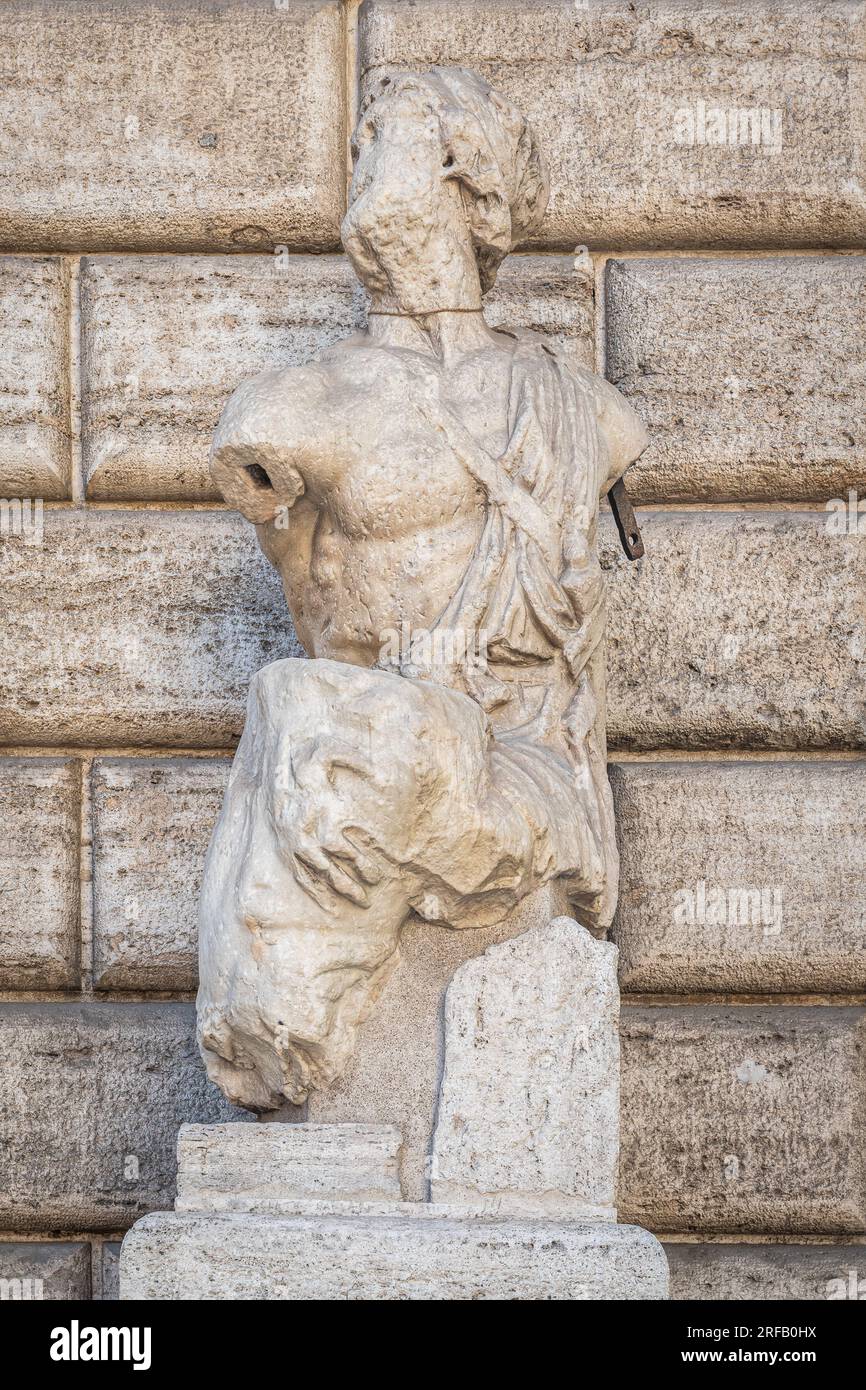 Talking Statue known as Pasquino in Rome, Italy Stock Photo Alamy
