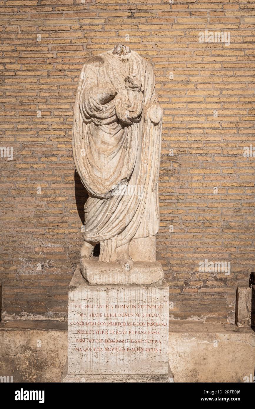 Talking Statue known as the Abbot Luigi in Rome, Italy Stock Photo Alamy
