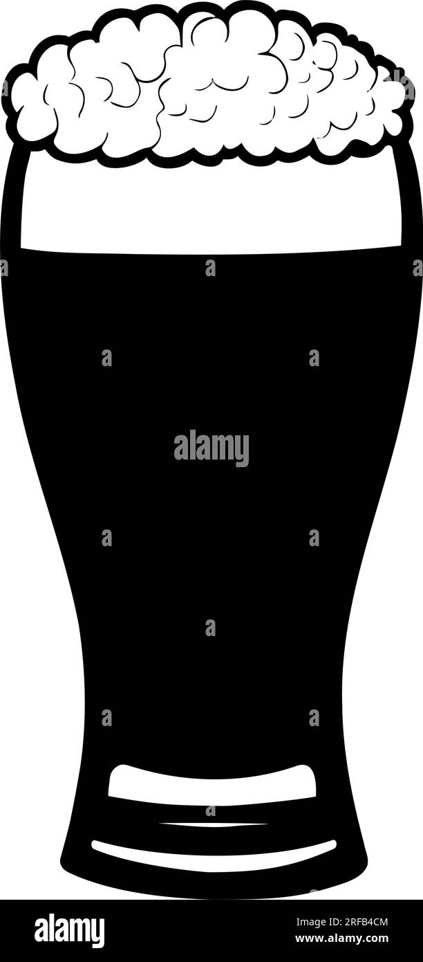 Pint Glass Silhouette Vector