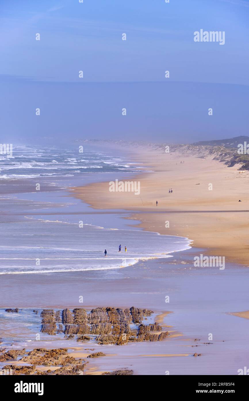 Praia Velha beach, Sao Pedro de Moel. Marinha Grande, Leiria. Portugal Stock Photo