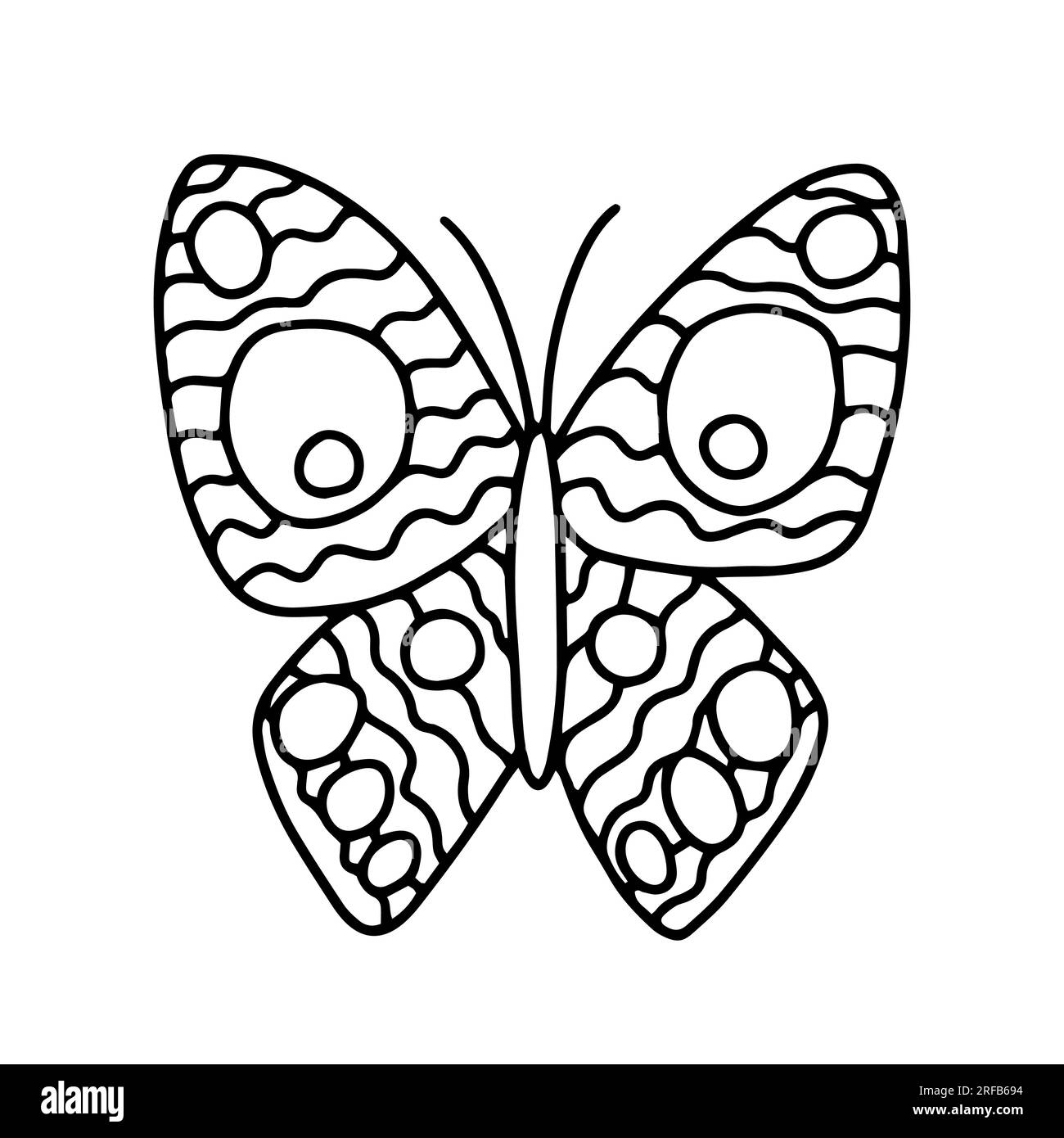 peacock butterfly coloring page Stock Vector Image & Art - Alamy