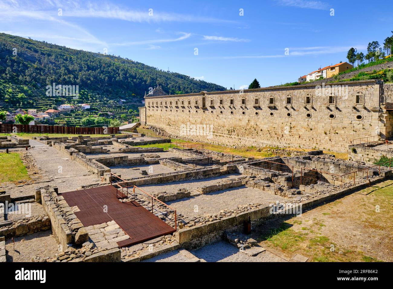 The construction of the Monastery of Sao Joao de Tarouca began in 1154, this being the first male Cistercian monastery built in Portuguese territory. Stock Photo
