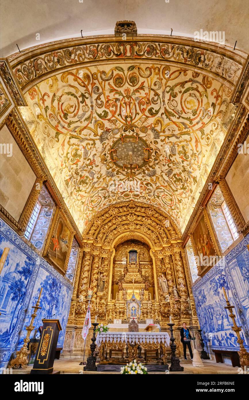 Church of the Monastery of Sao Joao de Tarouca. Tarouca, Portugal Stock Photo