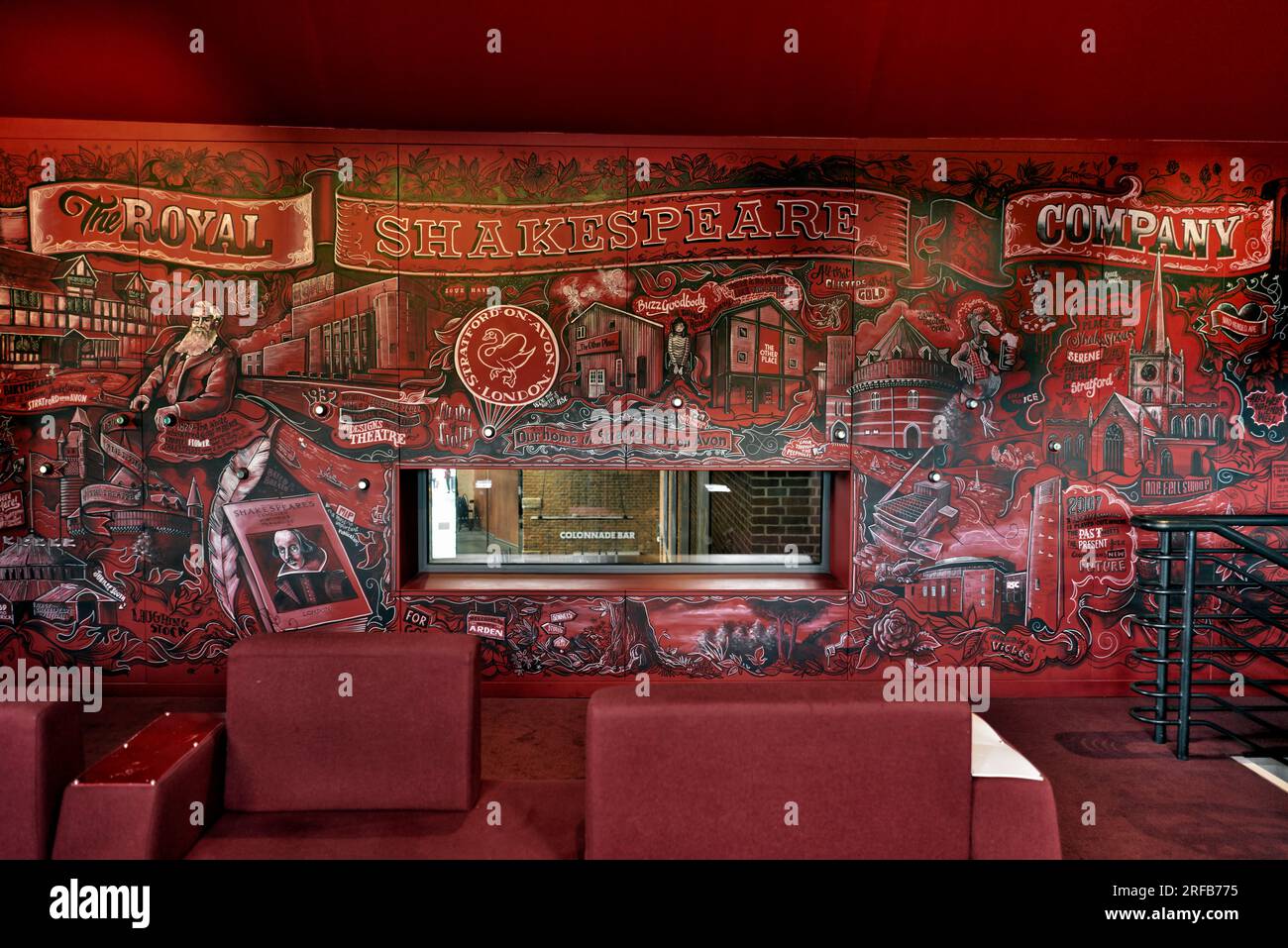 Ornate lounge area of the Swan Theatre Interior, Royal Shakespeare