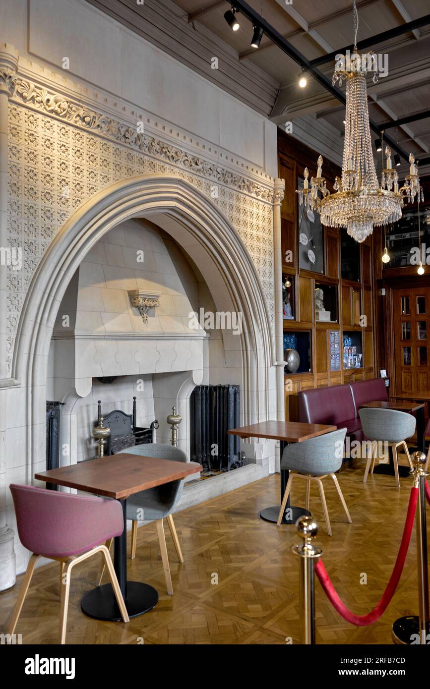 Grand fireplace and alcove, Swan Theatre interior, Royal Shakespeare