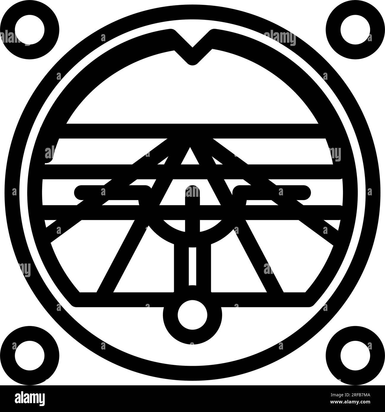 aircraft instrumentation aeronautical engineer line icon vector ...