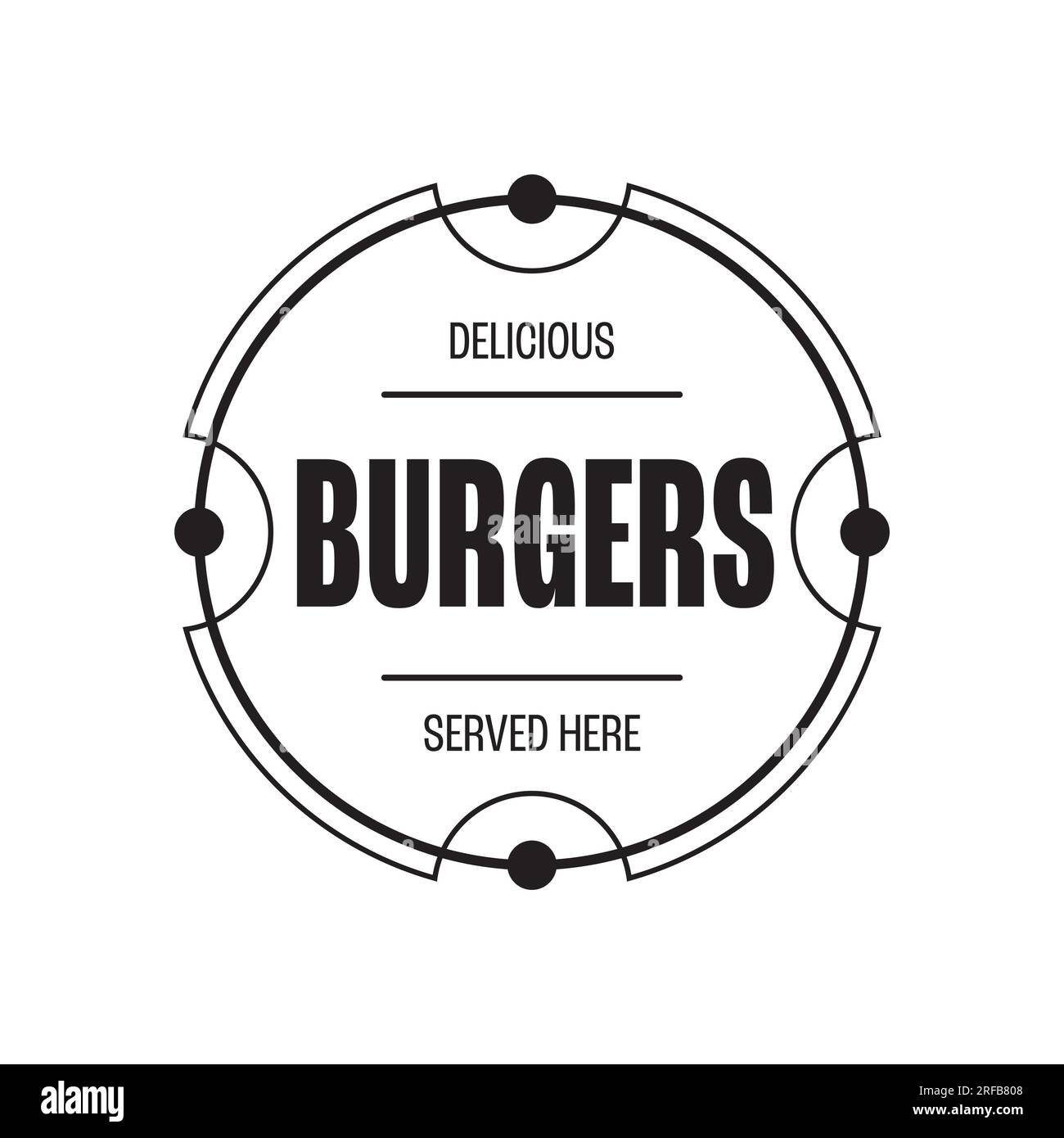 Delicious Burgers cintage stamp sign Stock Vector