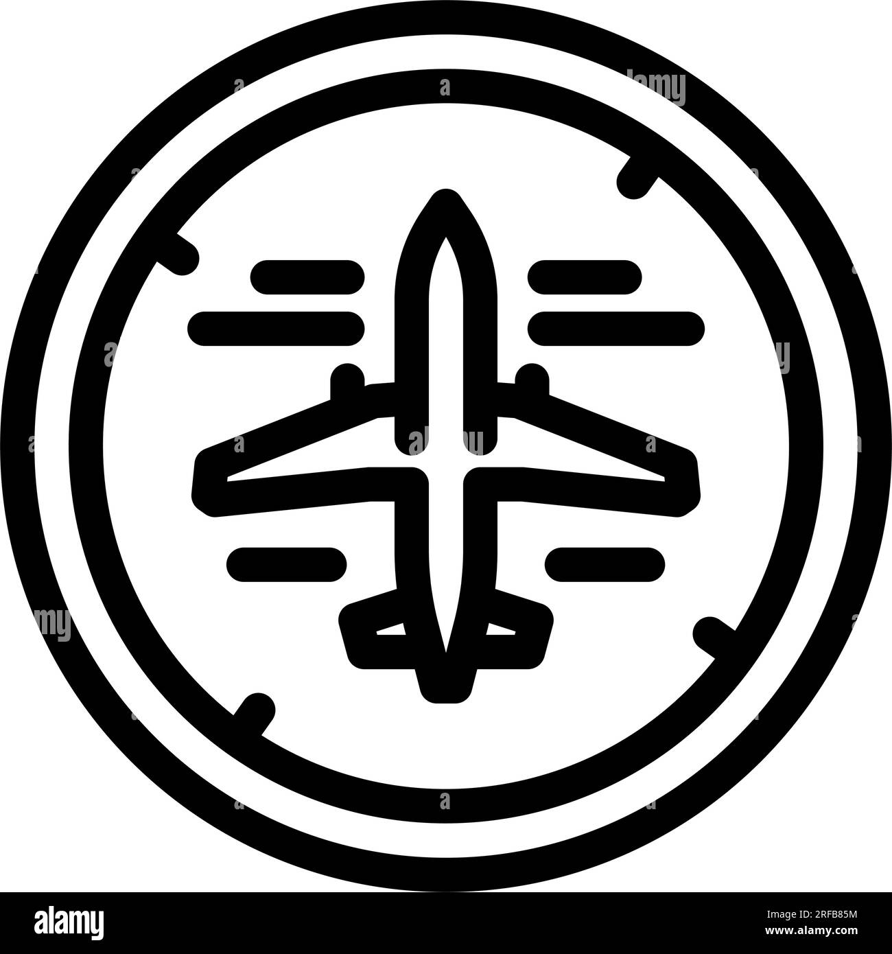 avionics systems aeronautical engineer line icon vector illustration Stock Vector